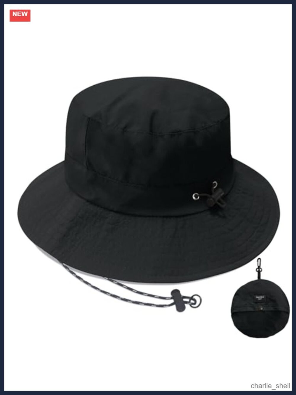 Waterproof Packable Sun Bucket Hat UPF 50+ Adjustable Chin Cord Outdoor